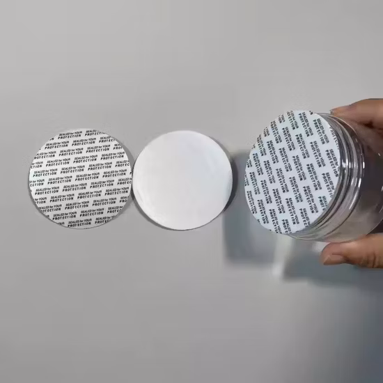 Bottle Foil Liner Seals Lift N Peel Heat Induction Aluminum Foil Cap Seal Liner for PE/Pet/PP/Glass Bottles