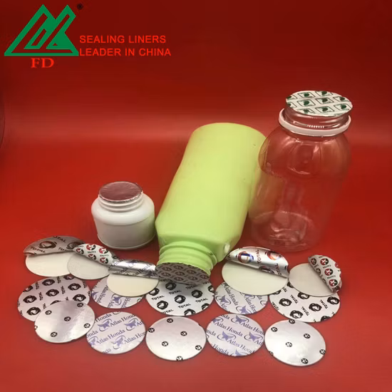 Liner sigillante in foglio di alluminio fustellato stampato per tappi a induzione