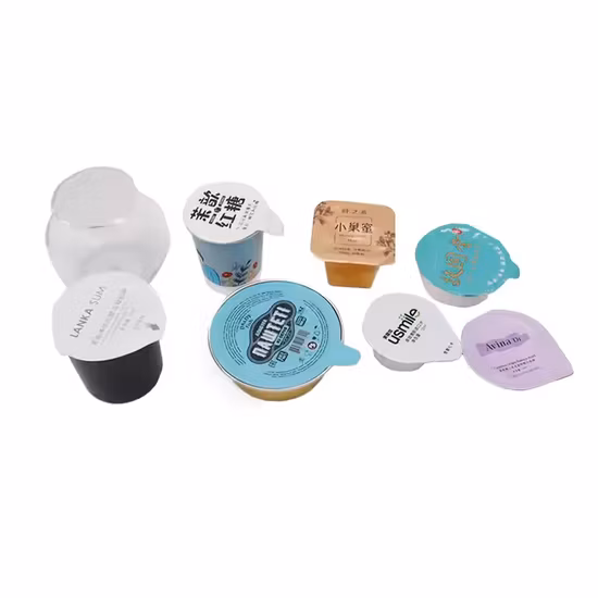 Fodera per bottiglia sigillata Lift N Peel Fodera sigillante per tappo in foglio di alluminio a induzione di calore per bottiglie in PE/Pet/PP/vetro